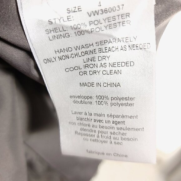 Vera Wang White Collection Gray Mesh Dress Size 4 - Picture 15 of 15